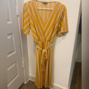 yellow striped dress